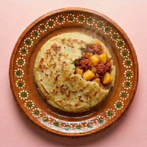 Gordita de Papa con Chorizo