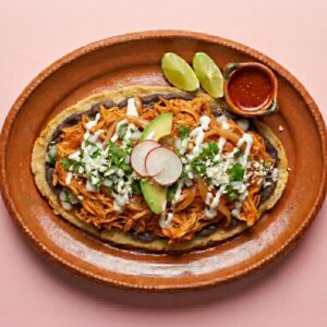 Huarache de Tinga de Pollo